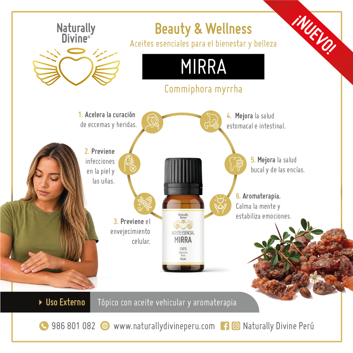 Infografía Aceite Esencial MIRRA