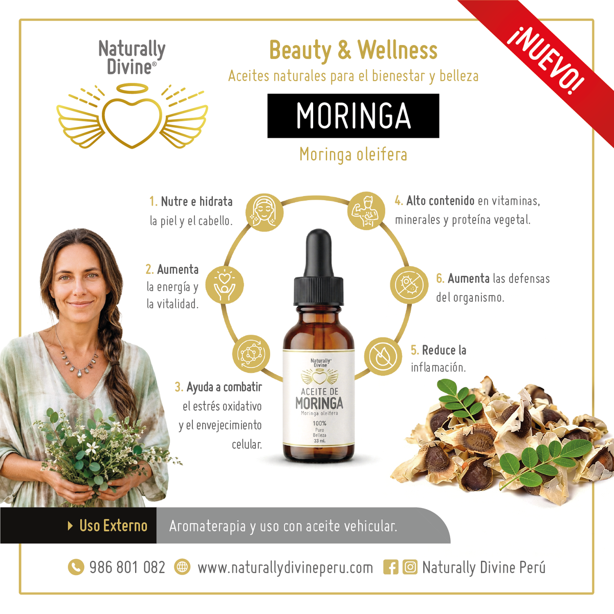 Infografía Aceite de MORINGA