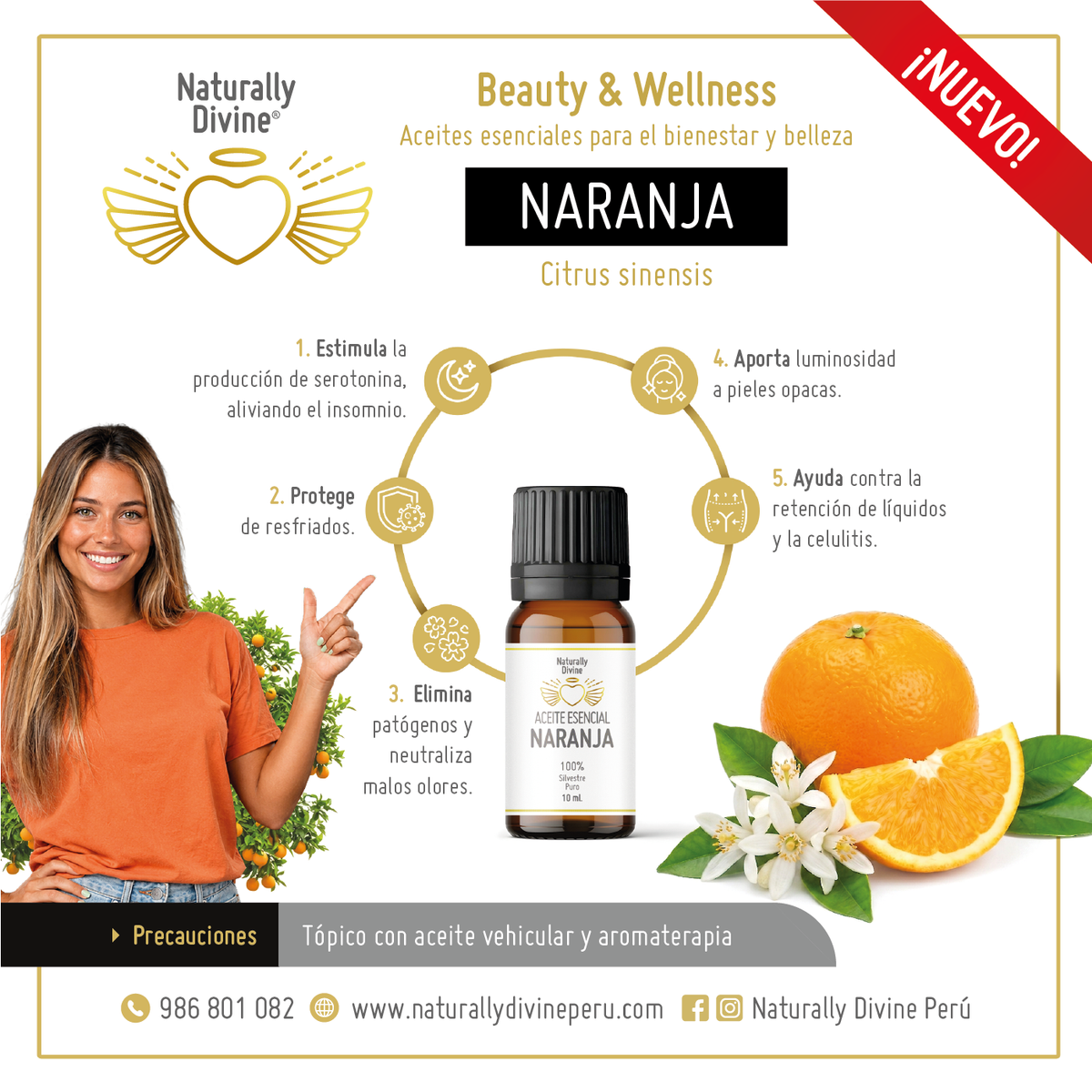 Infografía Aceite Esencial NARANJA