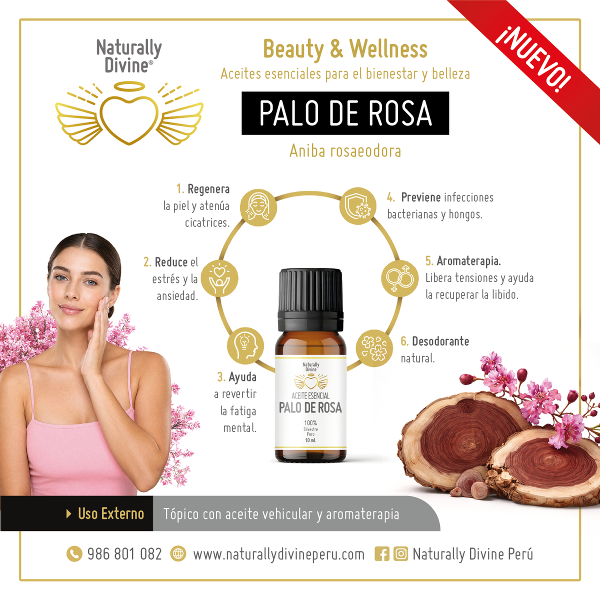 Infografía Aceite Esencial PALO de ROSA
