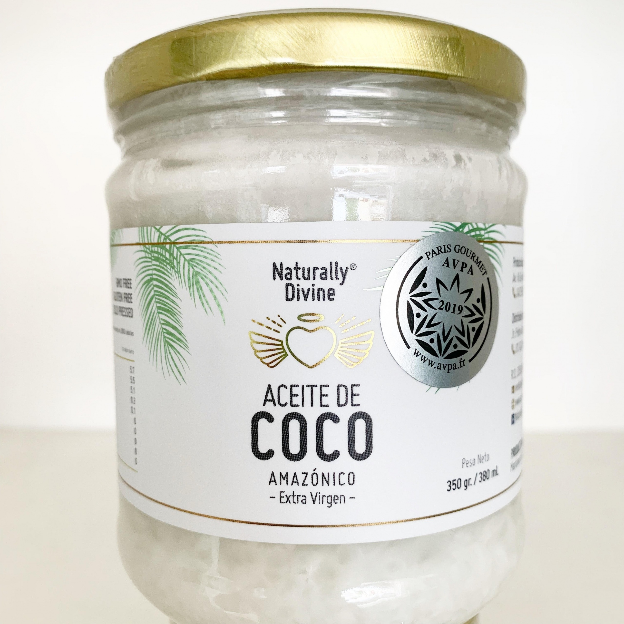 Aceite de coco virgen 450ml - Naturally Divine